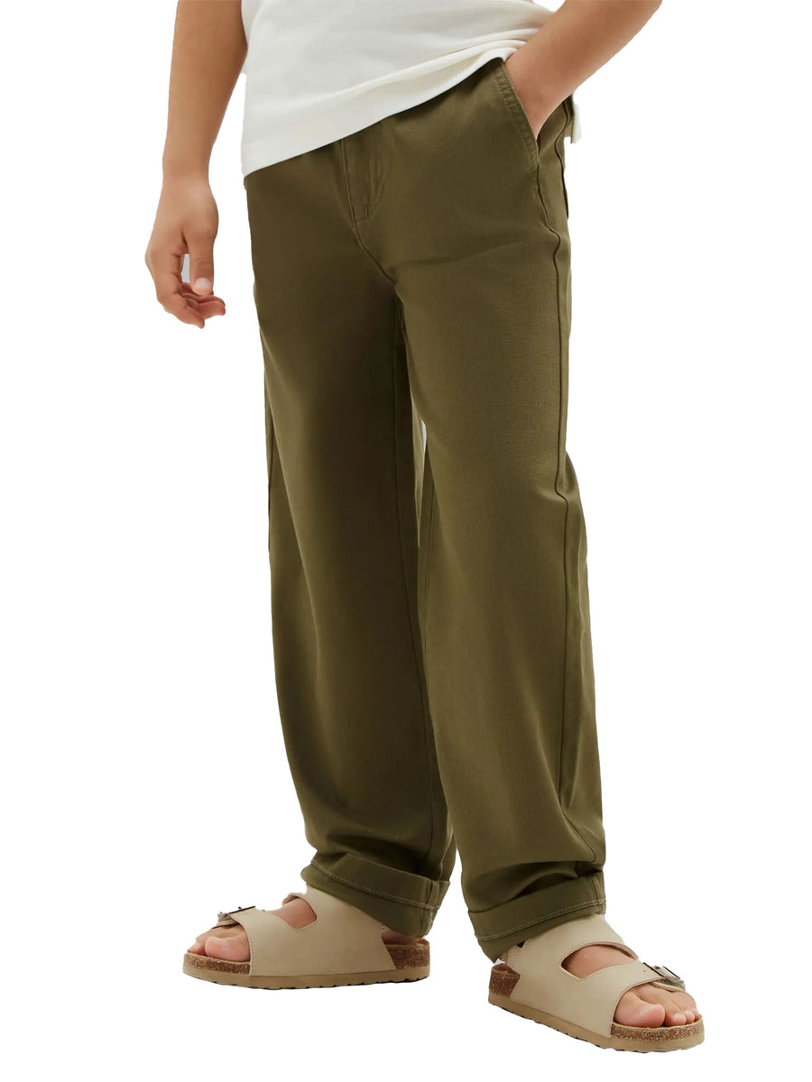 Pantalone chino Calvin Klein bambino easy textured verde