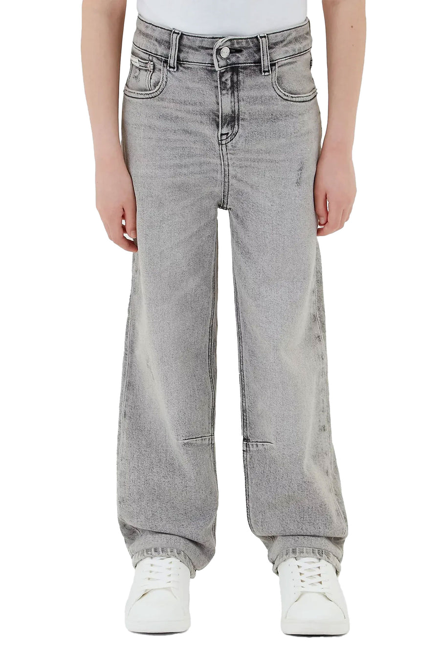 Jeans Calvin Klein bambino barrel denim grigio