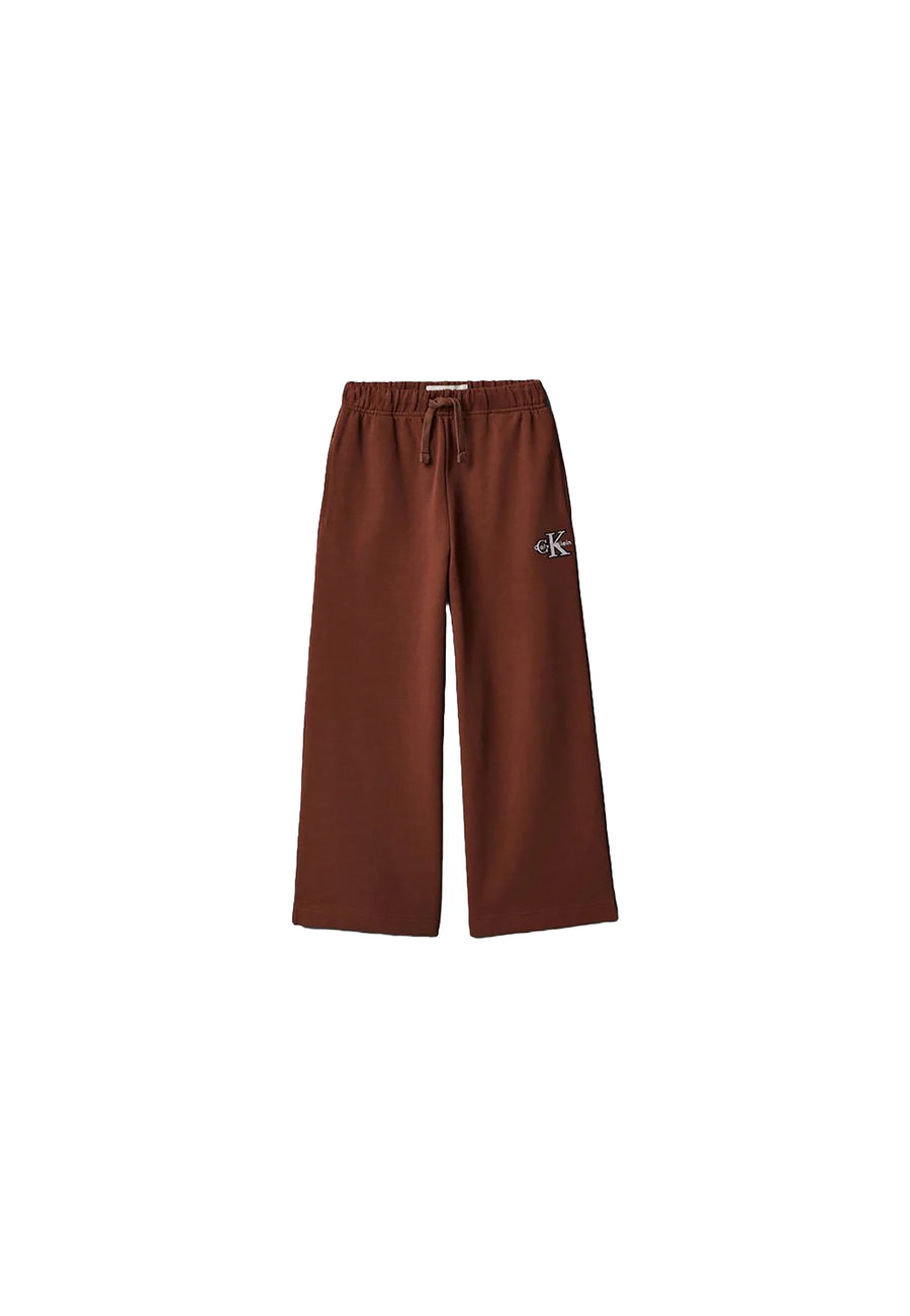 Pantalone Calvin Klein bambina wide leg monologo moro
