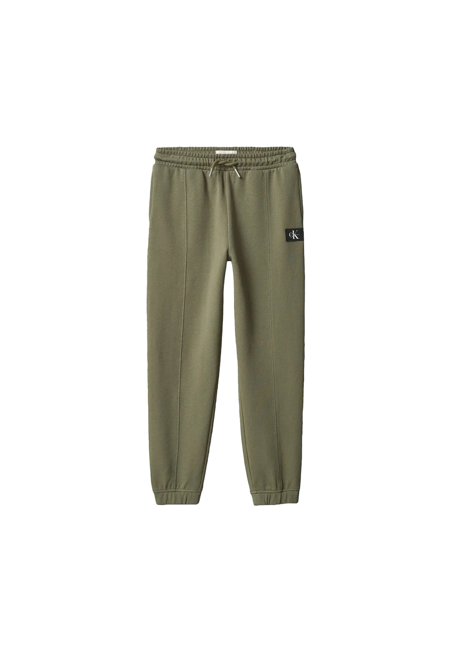 Pantalone Calvin Klein bambino woven label verde