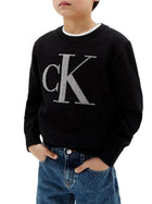 Girocollo Calvin Klein bambino monogram nero