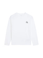 T-shirt Calvin Klein bambino monologo bianco