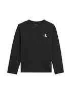 T-shirt Calvin Klein ragazzo monologo nero