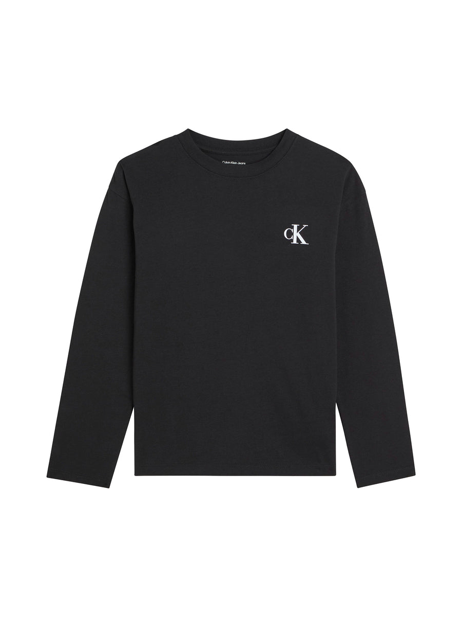 T-shirt Calvin Klein ragazzo monologo nero