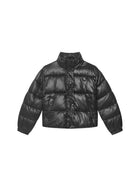 Piumino Calvin Klein bambina corto con zip minime shiny nero