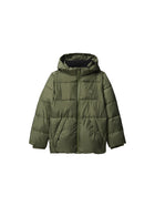 Piumino Calvin Klein bambino con zip e cappuccio essential verde