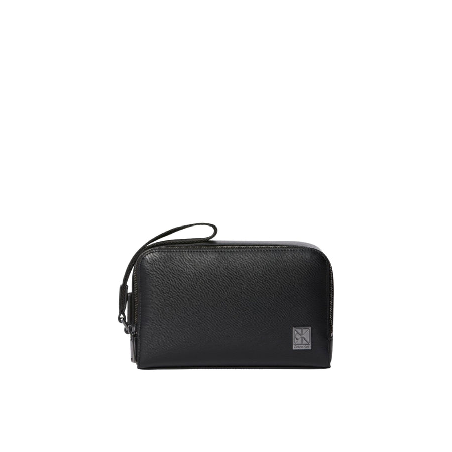 Pochette Calvin Klein uomo Emblem con zip nero
