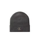 Cappello cuffia Calvin Klein uomo Fine Rib con logo grigio