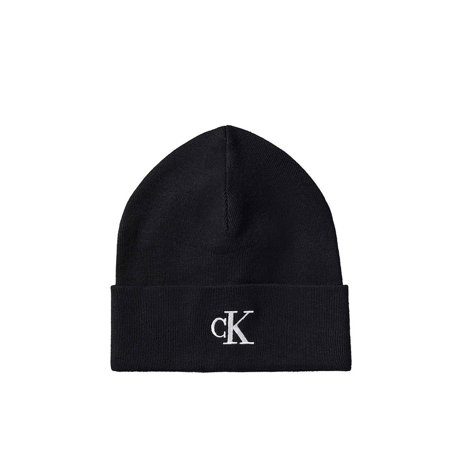 Cappello cuffia Calvin Klein uomo con monogramma nero