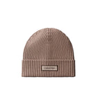 Cappello cuffia Calvin Klein uomo Patch Chunky Rib beige