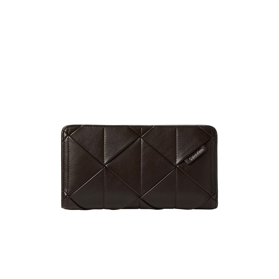 Portafogli Calvin Klein donna con motivo intrecciato moro