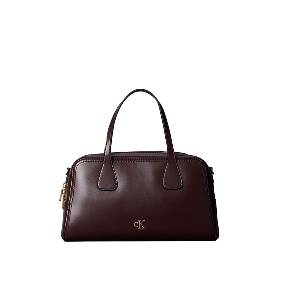 Borsa Calvin Klein donna bowling CK medium bordeaux