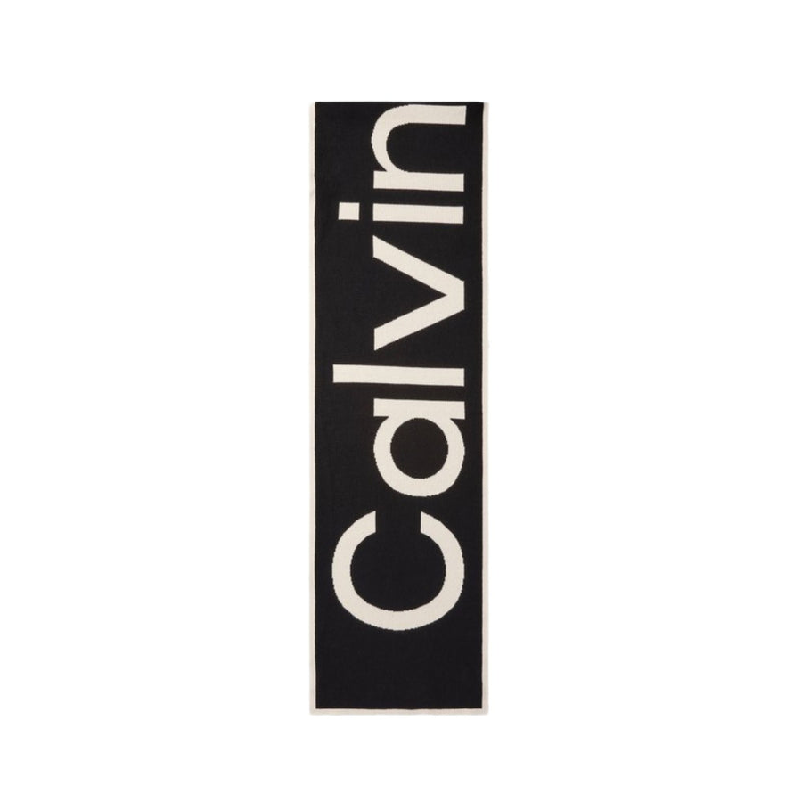 Sciarpa Calvin Klein donna Logo 2 Tone Jacquard nero