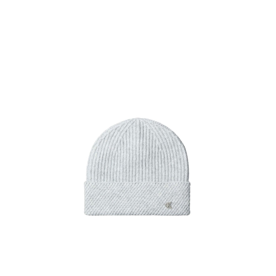 Cappello cuffia Calvin Klein donna Metal Slanted Rib grigio