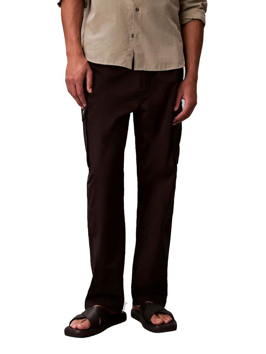 Pantaloni Calvin Klein Jeans uomo cargo relaxed straight nero