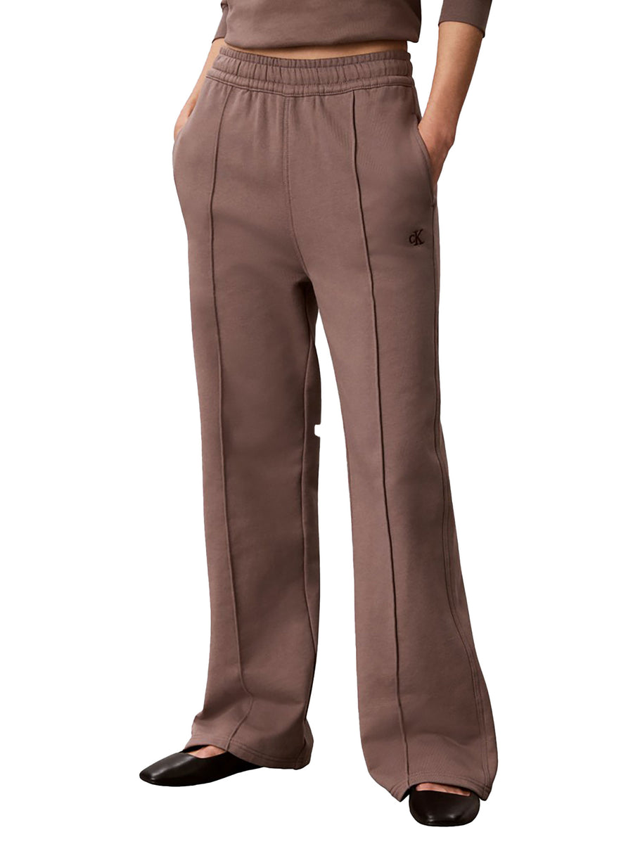 Pantaloni Calvin Klein Jeans donna in felpa monogram grigio