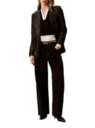 Polo Calvin Klein Jeans donna con colletto e bordi a contrasto nero