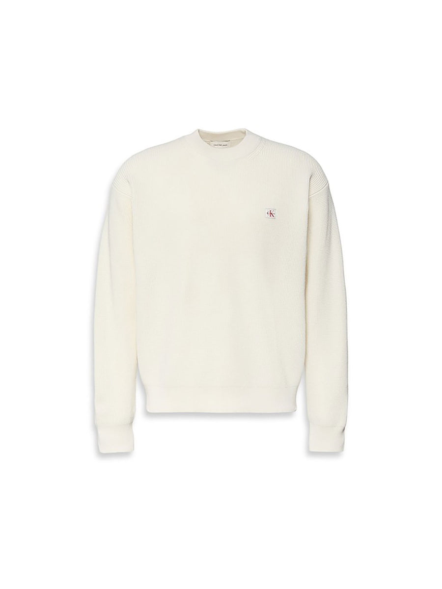 Maglia Calvin Klein Jeans uomo girocollo lavorazione waffle tofu