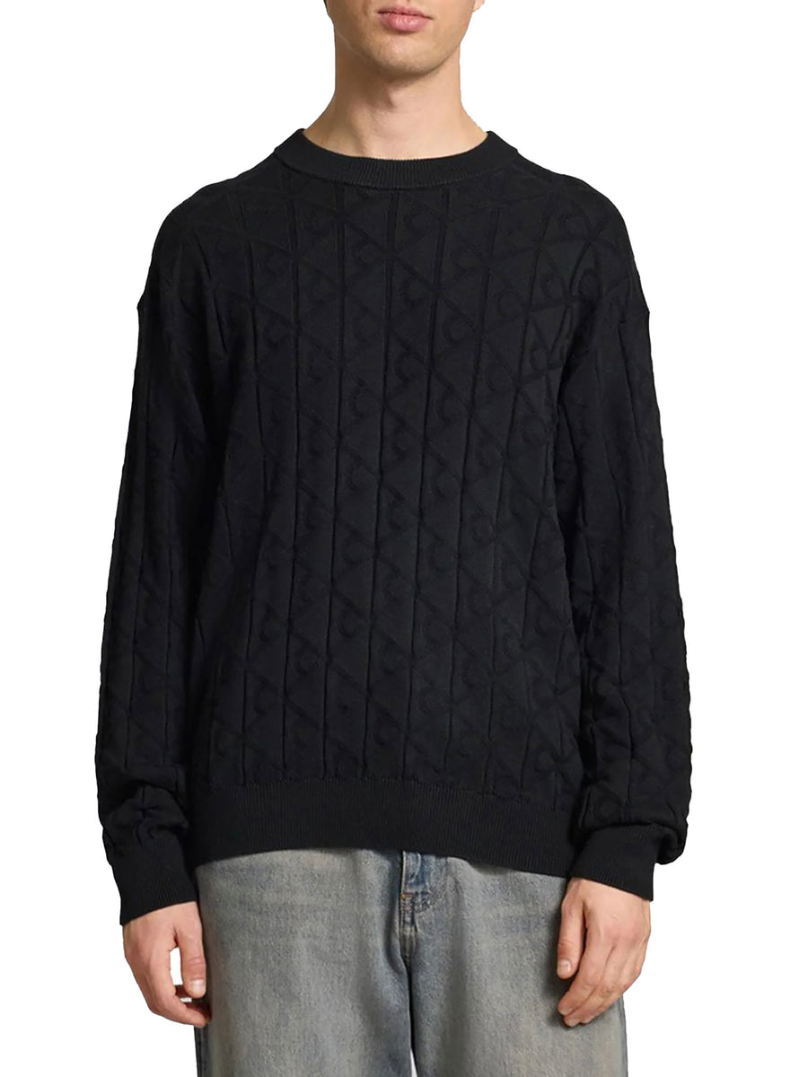 Girocollo Calvin Klein Jeans Uomo easy aop in cotone nero