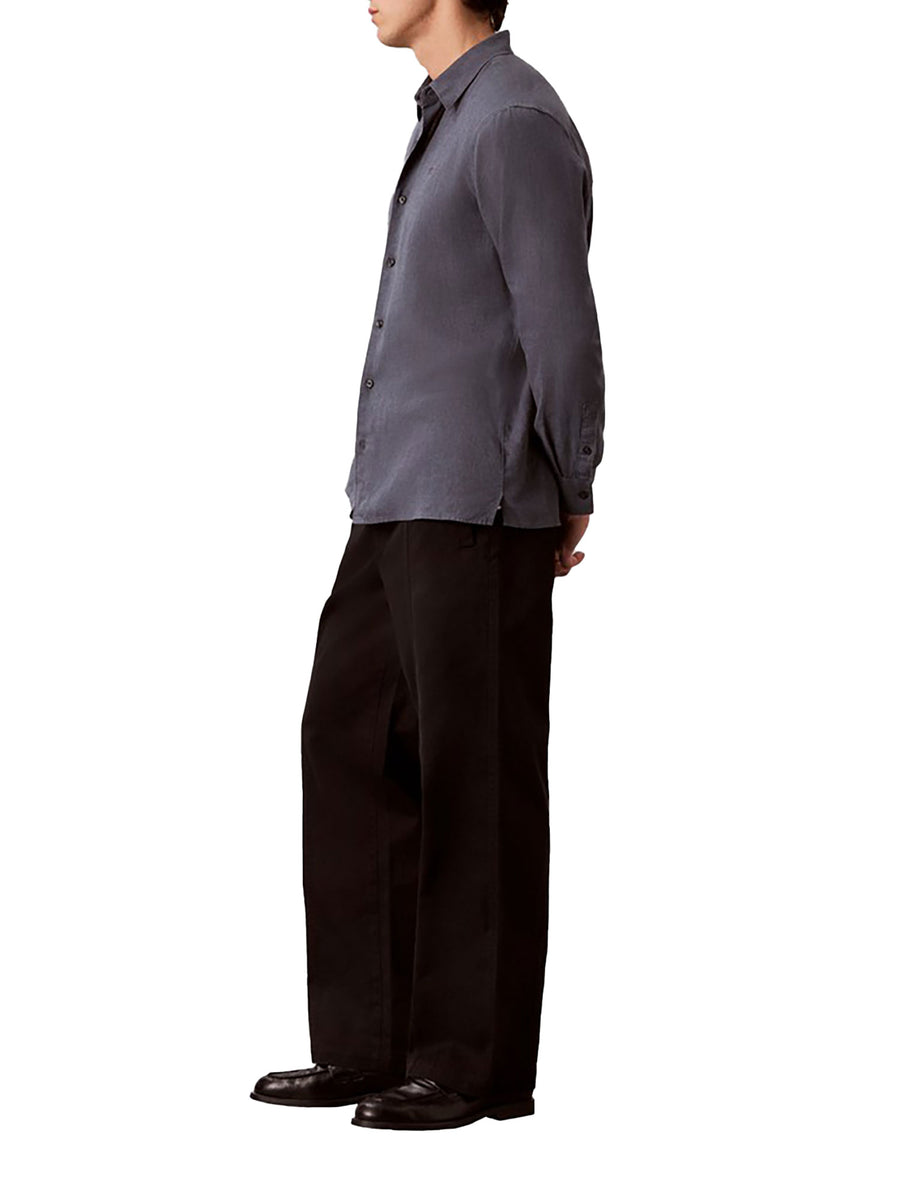 Pantaloni Calvin Klein Jeans uomo baggy con pinces nero