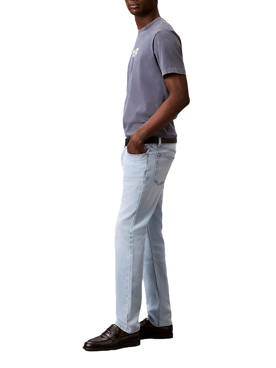 Jeans Calvin Klein Jeans uomo slim con patch logo denim chiaro