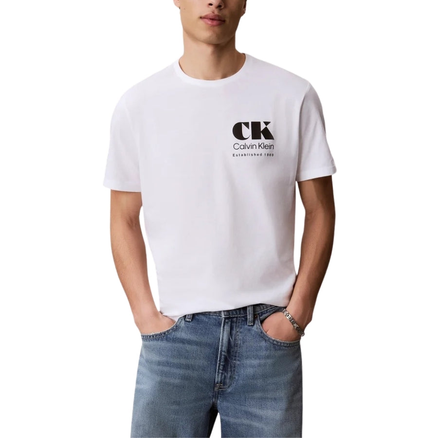 T-shirt Calvin Klein uomo 309 Resort Graphic bianco