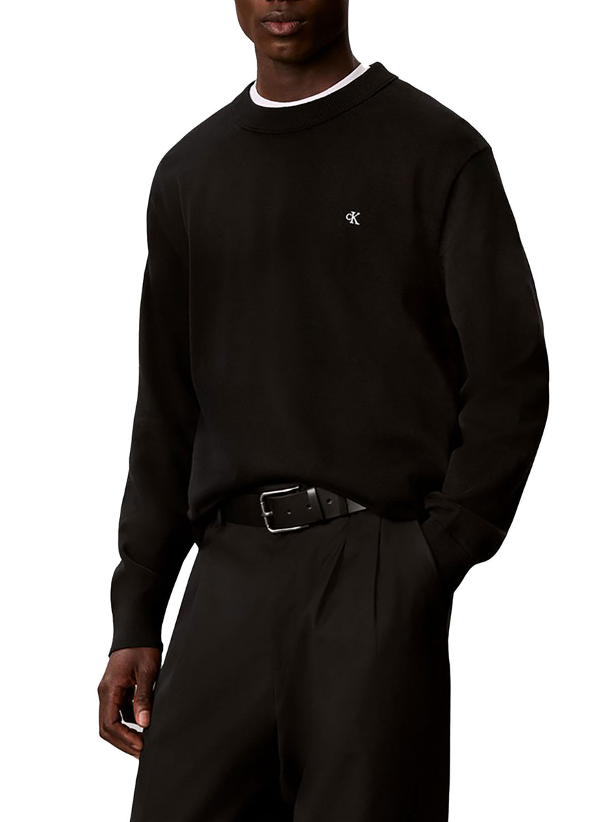 Maglia Calvin Klein Jeans uomo girocollo in cotone nero