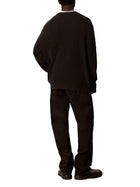 Maglia Calvin Klein Jeans uomo girocollo waffle nero