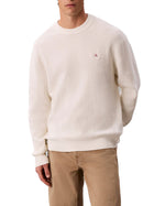 Maglia Calvin Klein Jeans uomo waffle con etichetta logo tofu