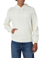 Felpa Guess Jeans uomo con cappuccio e logo ricamato panna