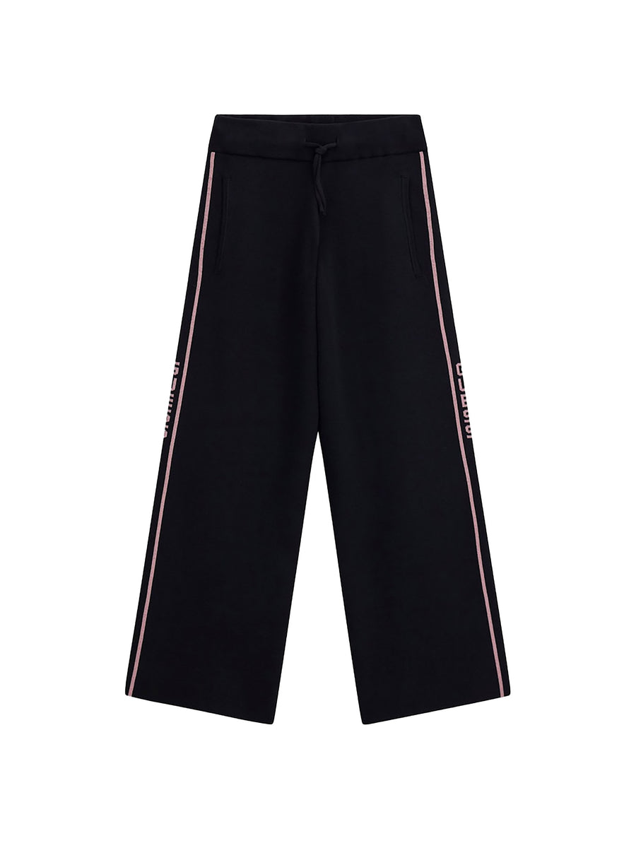 Pantaloni Guess bambina sweater con coulisse nero