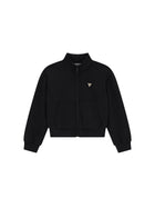 Felpa con zip Guess bambina con logo nero