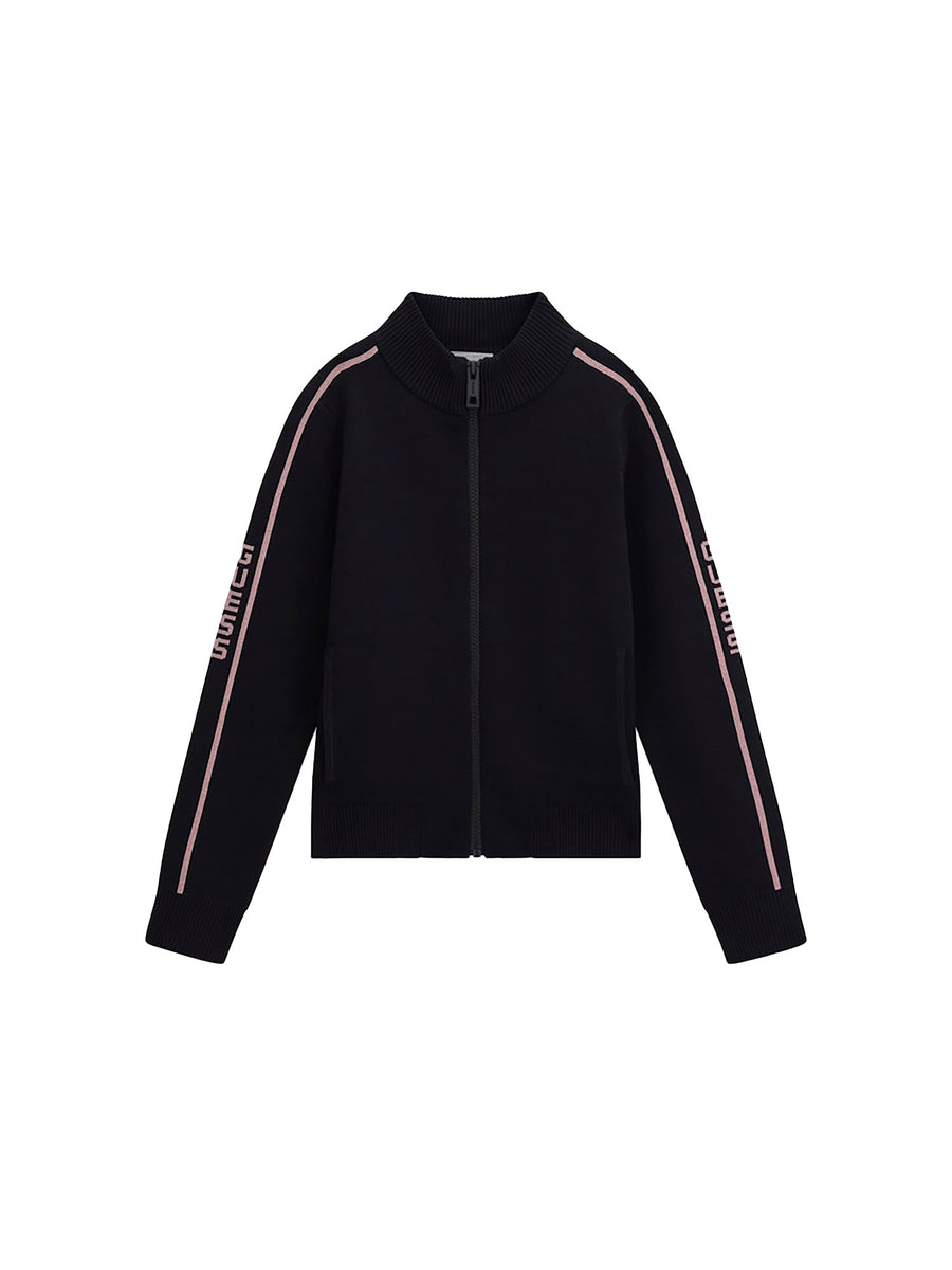 Cardigan con zip Guess bambina nero