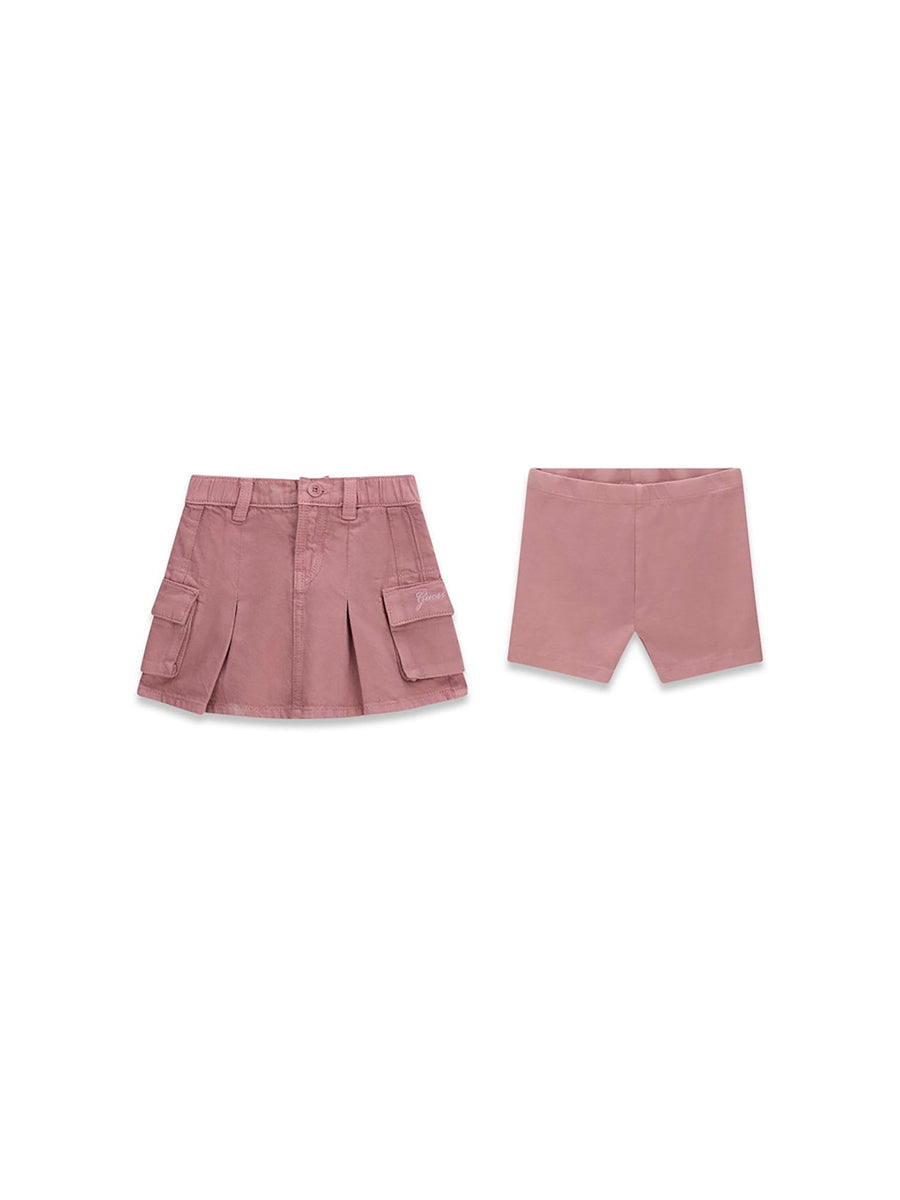 Gonna longuette Guess bambina cargo+pant. str. in denim color rosa