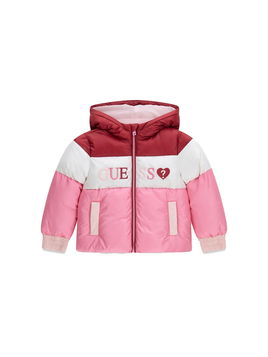 Piumino corto Guess bambina piumino capp. color block multicolor