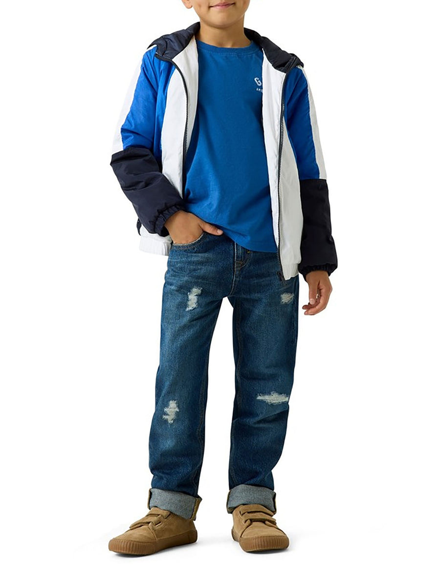 Jeans cinque tasche Guess bambino reg damages in denim scuro