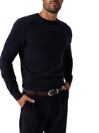 Maglia Guess uomo Narciso girocollo con lavorazione a costine blu