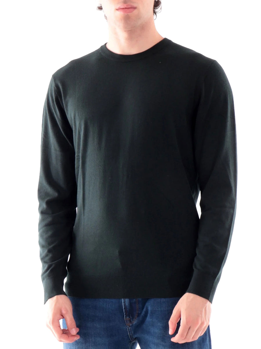 Maglia Guess uomo Narciso girocollo con lavorazione a costine verde