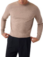 Maglia Guess uomo Narciso girocollo con lavorazione a costine beige