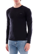 T-shirt Guess uomo a maniche lunghe extra slim blu