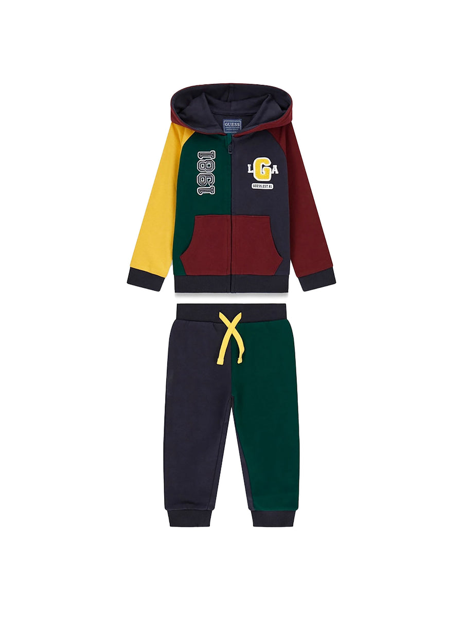Tuta sportiva Guess bambino capp. color block multicolor