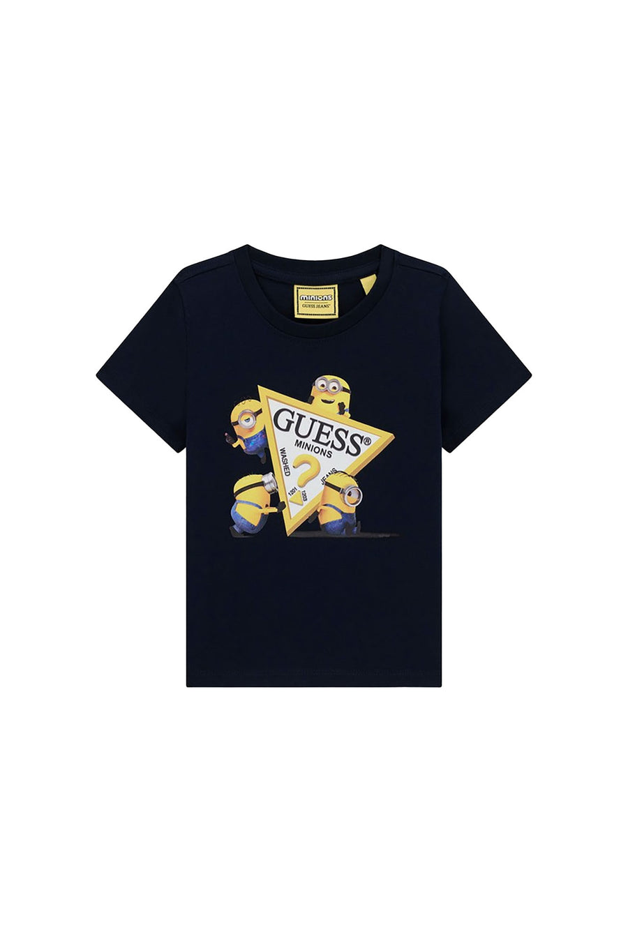 T-shirt a maniche corte Guess bambino minions triangle blu