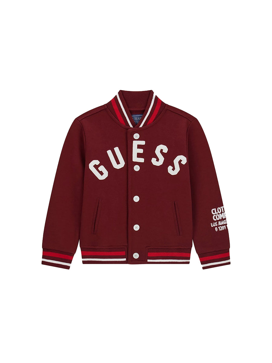 Bomber Guess bambino bomber bt. stile varsity con logo vino