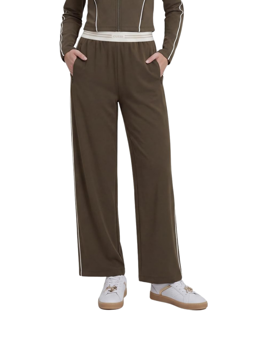 Pantalone Guess donna Brunella Wide Leg verde