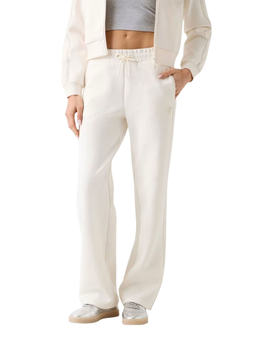 Pantaloni Guess donna Wide leg calista 4g Bianco