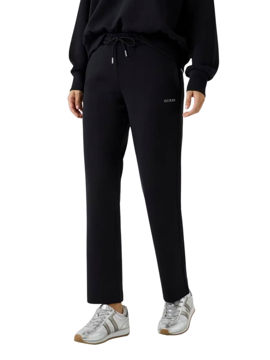 Pantaloni Guess donna Straight leg nat Nero
