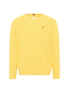 Maglia Tommy Hilfiger bambino cotton cable giallo