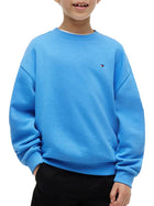 Felpa Tommy Hilfiger bambino team tommy azzurro