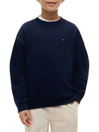 Felpa Tommy Hilfiger ragazzo team tommy blu