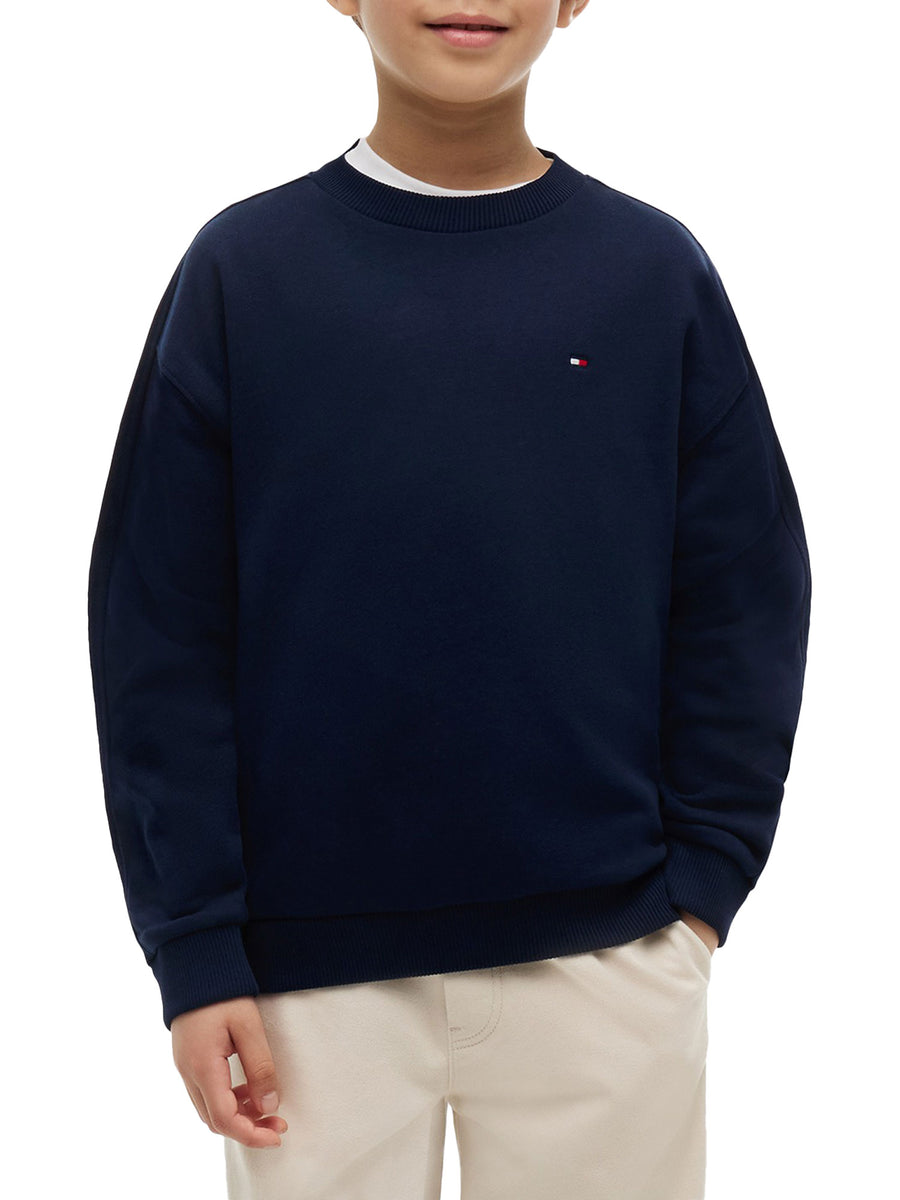 Felpa Tommy Hilfiger ragazzo team tommy blu